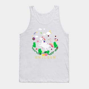 Cute Magical Unicorn tshirt lovers sweetshirt gift funny rainbow Tank Top